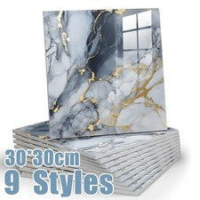 Pegatina de pared autoadhesiva de azulejos de mármol para cocina baño decoración del hogar