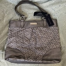 👜 Tommy Hilfiger Mujer Bolso de Mano Bolso de Hombro Cartera BLEEKER Bolso Plateado Nuevo