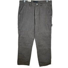 Pantalones de Carpintero Aeropostale Para Hombres Carbón Estilo 129623 Talla Pequeña Nuevos
