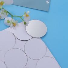 50 Piezas Adhesivo Espejo Trasero Círculo Extraíble Pared Calcomanía Decoración Hogar Pegatina
