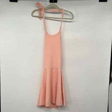 NUEVO CON ETIQUETAS LPA Mini Vestido Patinador 261 Para Mujer Talla XS Rubor Rosa Halter Cuello Espalda Abierta