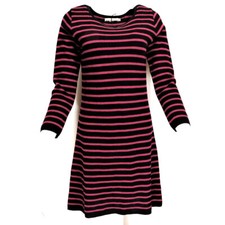 VESTIDO DE INVIERNO CHIARAMENTE 🇮🇹 MUJER LANA NEGRO Y ROSA MODA TALLA M