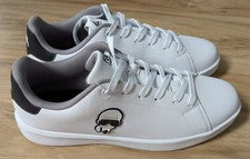 Karl Lagerfeld Paris Cyro Imitación Cuero Hombre Blanco Zapatos Talla 9 13 Totalmente Nuevos