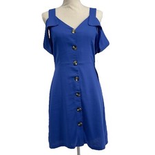 Vestido Love Nickie Lew Estilo Retro Fuera del Hombro Botón Frontal Funda Mujer Grande