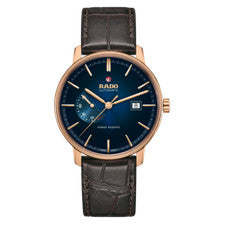 New Rado Coupole Classic Automatic Blue Dial Leather Band Men's Watch R22879215