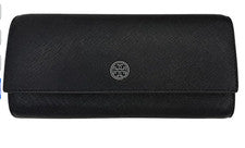 Cartera Emerson para mujer Tory Burch con cadena (cuero granulado, negra)