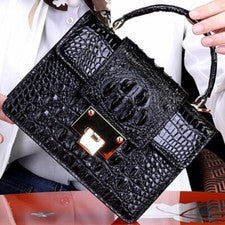 Nuevos bolsos de hombro de fiesta/cóctel de cocodrilo de cuero en relieve para mujer