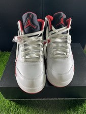 Pegatina Lengua Jordan 5 Rojo Fuego Negro Talla 9.5