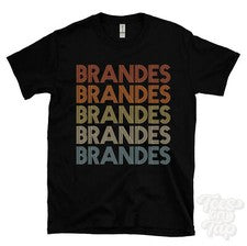 CAMISETA ESTILO RETRO REPETIDA MARCAS Hombre y Mujer Novedad Genial Nombre Regalo