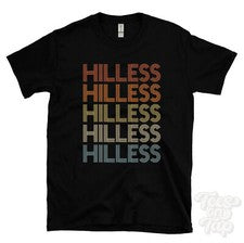 CAMISETA HILLESS ESTILO RETRO REPETIDO Hombre y Mujer Novedad Genial Nombre Regalo