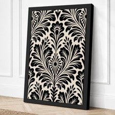 Impresión ornamental en lienzo geométrico damasco arte de pared decoración del hogar listo para colgar