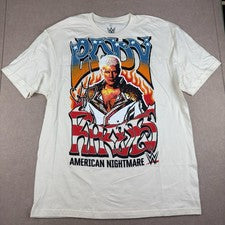 Camisa WWE Cody Rhodes Hombres L Blanca Gráfica Camiseta American Nightmare Hot Topic