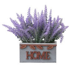 1 pieza decoración del hogar simulación lavanda maceta adorno para escritorio (púrpura)