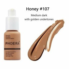 Base líquida mate impecable de larga duración PHOERA Bottle 30 ml miel 107