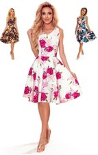 Vestido de noche Numoco hasta la rodilla entallado falda oscilante realzada 36-44