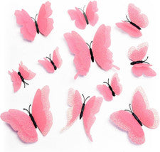 Decoración de Pared Mariposa 3D - 24 Piezas, 3 Tamaños, Decoraciones Mariposa Dorada para Hogar y