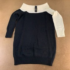 Moda Nova Para Mujer Talla Mediana Negro Blanco Odessa Mini Suéter Vestido Nuevo con Etiquetas