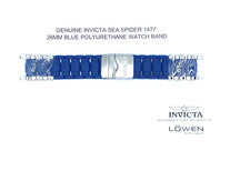 Auténtica correa de reloj Invicta Sea Spider 1477 azul/plateado poliuretano 26 mm