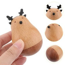 Decoración del hogar animales con forma de adornos de madera adorno de ciervo de escritorio
