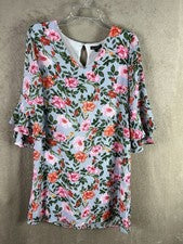 Vestido Bohemio Floral Manga Campana As U Wish Boho Chic Para Mujer Talla S Nuevo con Etiquetas