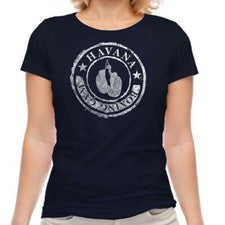 Havana Boxeo Gimnasio Moda Mujer Camiseta Vintage Top Estampado Guantes Trendy