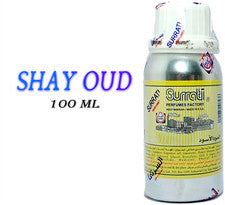 Aceite de perfume concentrado Shay Oud Surrati, envasado de 100 ml, aceite Attar.