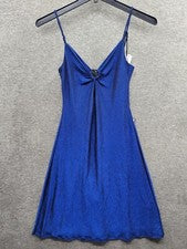 Vestido para mujer Aidan By Aidan Mattox 6 azul lúrex mini nuevo con etiquetas