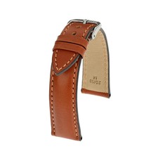 Correa de reloj en coñac, cuero de vaca, cuero brillante, clásico de RIOS1931