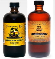 Aceite de ricino negro Sunny Isle para crecimiento y tratamiento de cabello, cejas