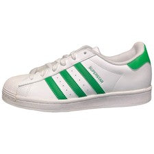 Adidas Superstar Blanco Verde Zapatos Informales IE9047 Entrenadores (Tallas: UK 4.5 - 8)