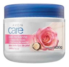 Avon Care Crema Facial con Agua de Rosas y Manteca de Karite GRAN TAMAÑO 400g