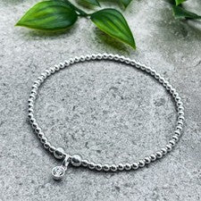 Pulsera Piedra Natal Abril Swarovski Cristal Transparente Plata Esterlina Delicada Pila