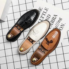 Zapatos de vestir clásicos de cuero para hombre estilo británico boda fiesta Oxford mocasines