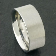 Anillo de acero inoxidable anillo de banda ancho simple anillo de amistad mujer hombre 9 mm