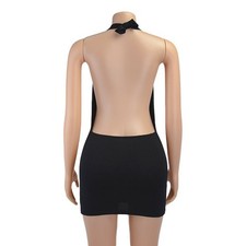 Vestido de tirantes sin espalda para mujer monocromático nailon 70 elastano 30 estilo verano