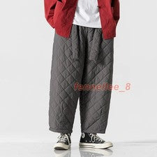Nuevos Pantalones Largos Acolchados de Algodón Espesado de Invierno para Hombre Pantalones Estilo Chino