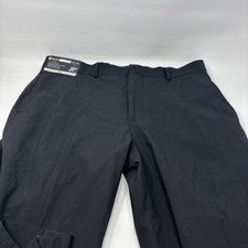 Pantalones de vestir clásicos elásticos JF J FERRAR para hombre talla 32x32 negros pantalones delanteros planos