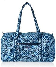 Bolso de Viaje Vera Bradley Para Mujer Firma Algodón Grande Lona Azulejos Cubanos Raro