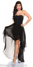 Ropa Mujer/Niña Largo Vestido De Velo Negro / Moda/ Talla: 38 40