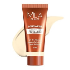 Base sin peso Mila Beauté Longwear | Acabado mate con FPS 15 y vitamina