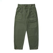 Hombres Trabajo Británico LO ÚLTIMO Pantalones Cintura Alta Multi-bolsillo Cubierta Pantalones Estilo Vintage