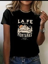 Camiseta de Moda para Mujer con Montaña LA FE MUEVE MONTAÑAS
