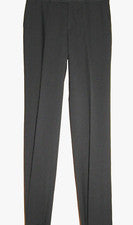 Pantalones de vestir informales de lana negros de alta moda para hombre talla 42
