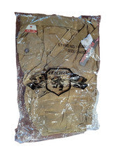 NUEVO SELLADO Pantalones Carga Para Hombre Marrón 100% Algodón Sarga Estilo 41460 Con Cinturón 34 X 34