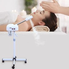 Vaporizador facial negro profesional salón spa ozono equipo de belleza cuidado de la piel