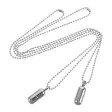 Collar de metal para mujer 2 piezas, collar de botella de perfume pequeño con frasco rellenable