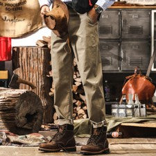Pantalones cargo largos rectos informales sueltos estilo retro americano de primavera para hombre