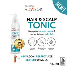 Tónico para cabello y cuero cabelludo Makarizo Advisor 140 ml anticaspa crecimiento del cabello
