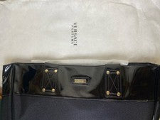 Bolso de Mano Versace Parfums Mujer Malla Negro Nuevo con Etiquetas