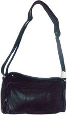 Mujer Cuero Bolso de Mano Negro Cuero Bolso de Día Bolsillo Nuevo Moda Bolso